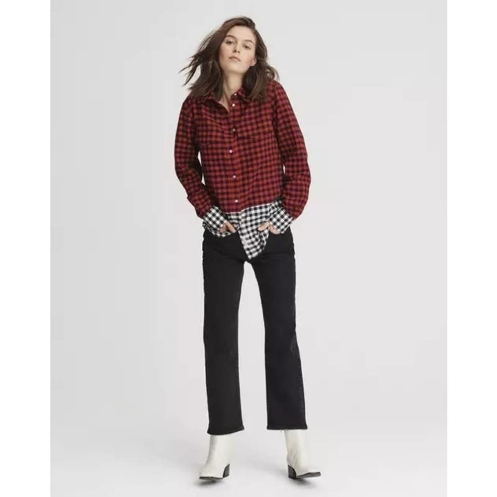 Rag & Bone S Birdie Shirt Gingham Button-Down